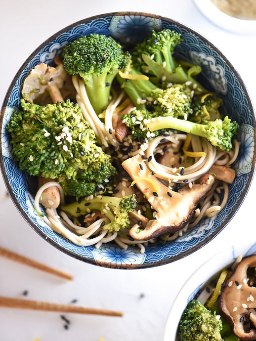 Soba Noodles with Shiitake Mushrooms and Broccoli