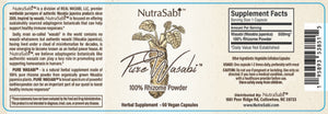 Pure Wasabi Rhizome Supplements - 60 count 500 mg Veggie Capsules