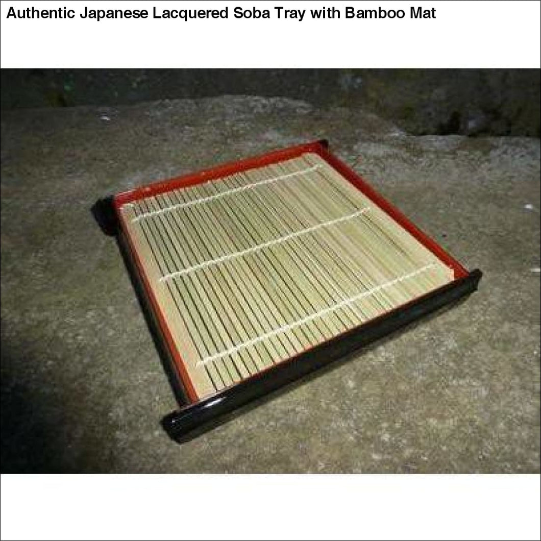 Authentic Japanese Lacquered Soba Tray with Bamboo Mat - Table Ware